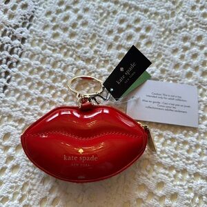 Kate Spade Mwah 3D Lips Coin Purse Key Ring